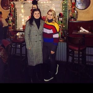 Express Striped Turtle Neck Sweater